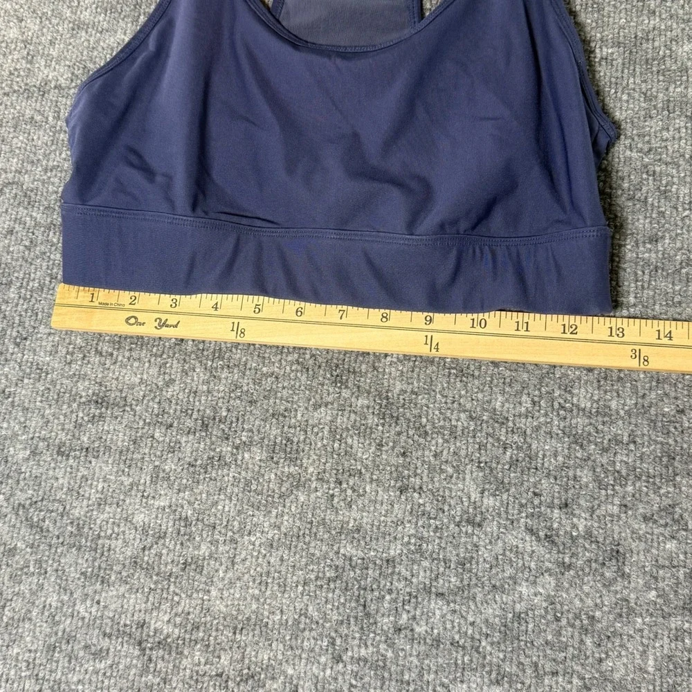 Fabletics Sports Bra Medium‎ Blue Impact Racerback Workout Gym Yoga unpadded